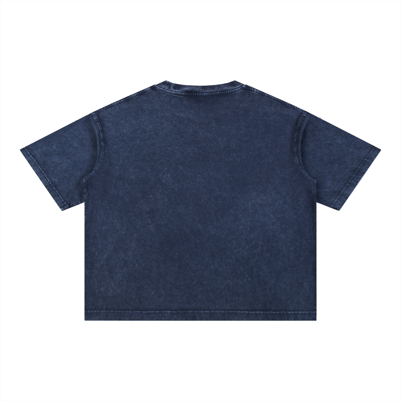 MAÑANA (Navy / Blue) - Mineral Wash Boxy Cotton T-Shirt