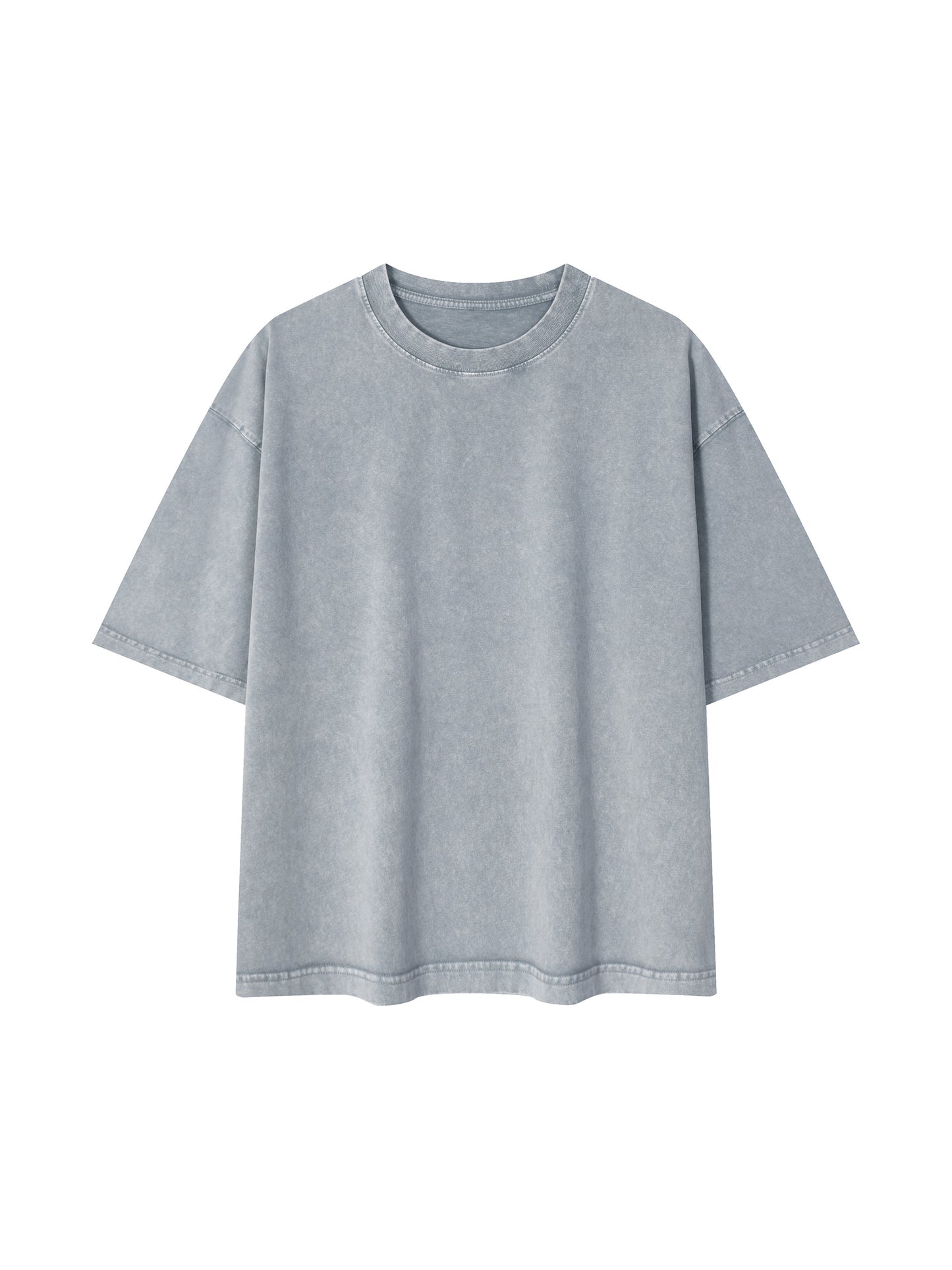 MAÑANA (Navy / Blue) - Mineral Wash Boxy Cotton T-Shirt